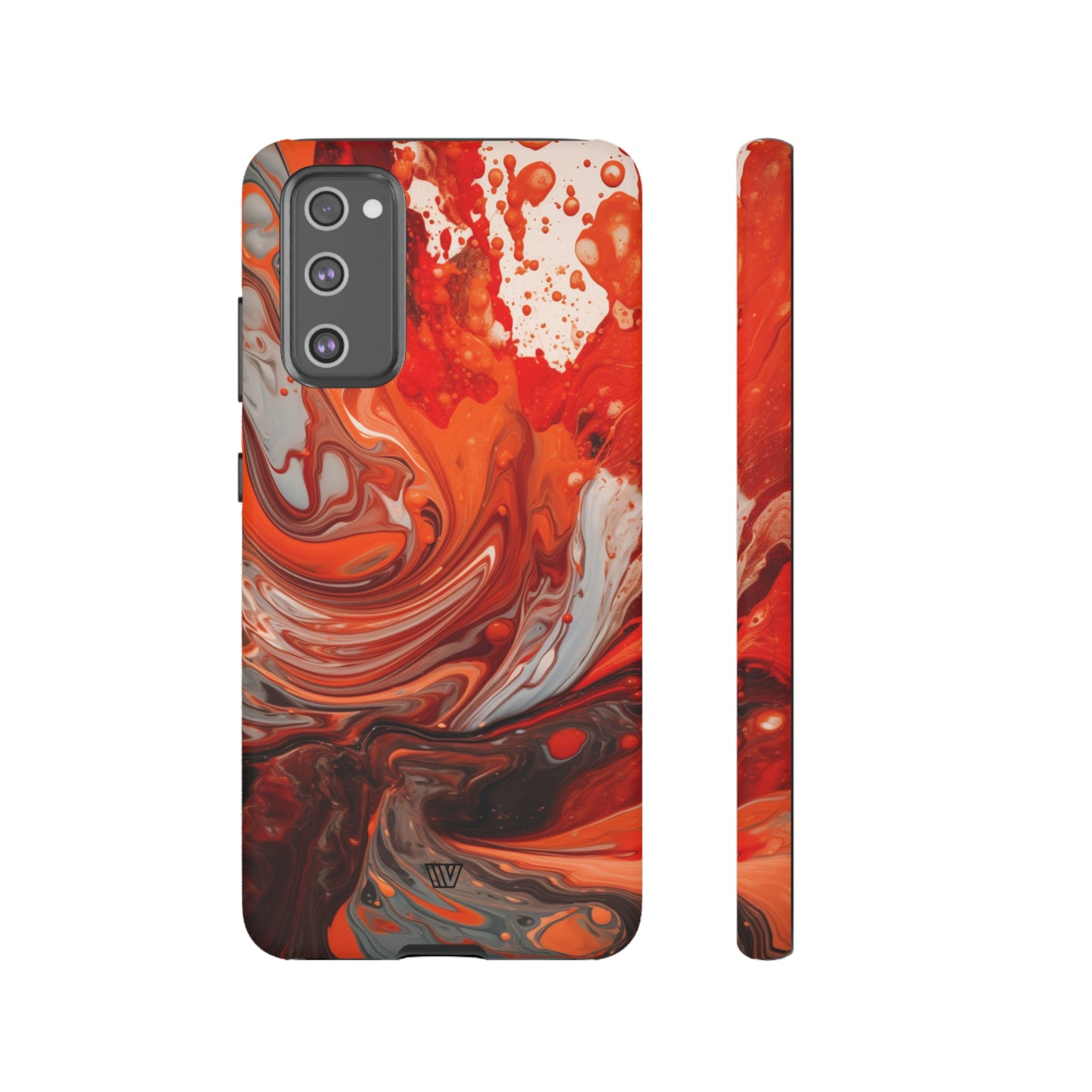 WHITE FIRE PAINT SWIRL | Tough Phone Case - Trovvve