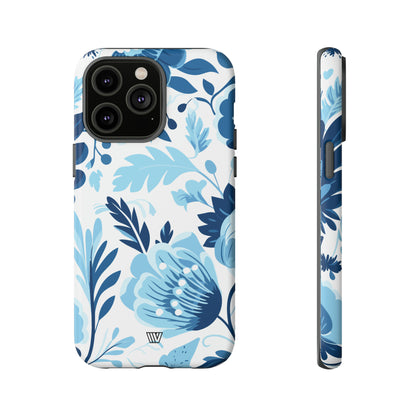 BLUE WHITE FLOWERS | Tough Phone Case - Trovvve