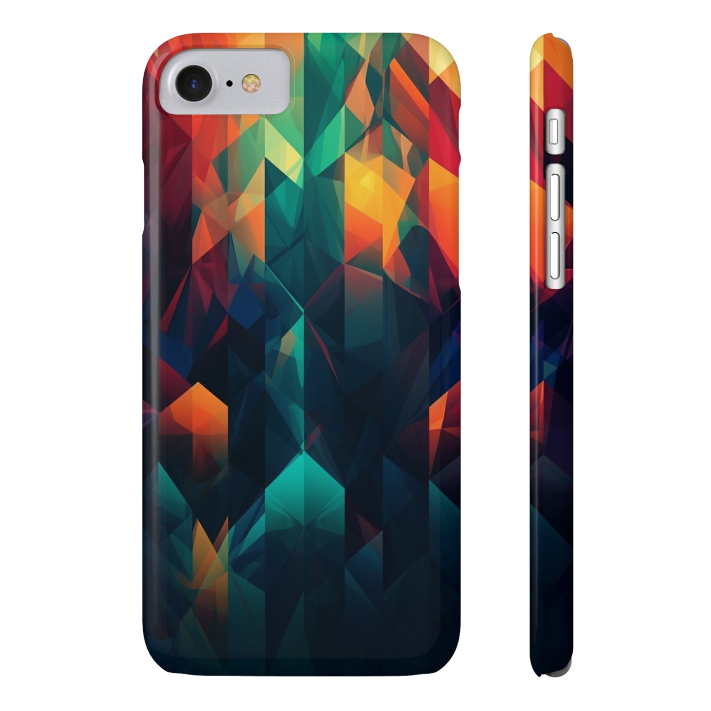 COLORFUL ABSTRACT GEOMETRY | Slim iPhone Case - Trovvve