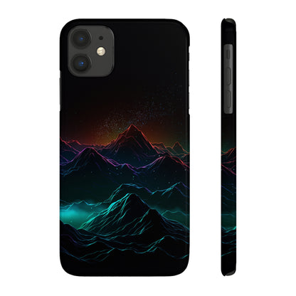 NEON MOUNTAINS | Slim iPhone Case - Trovvve