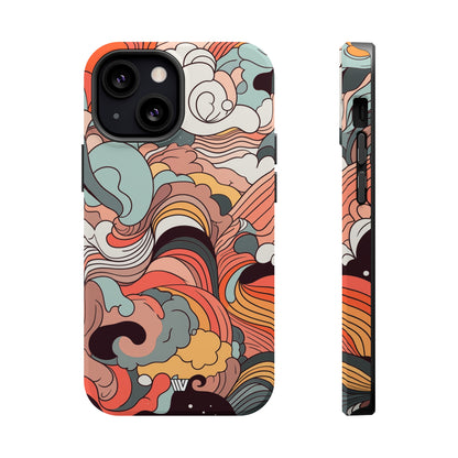 ABSTRACT DOODLE CLOUDS | MagSafe Tough iPhone Case - Trovvve
