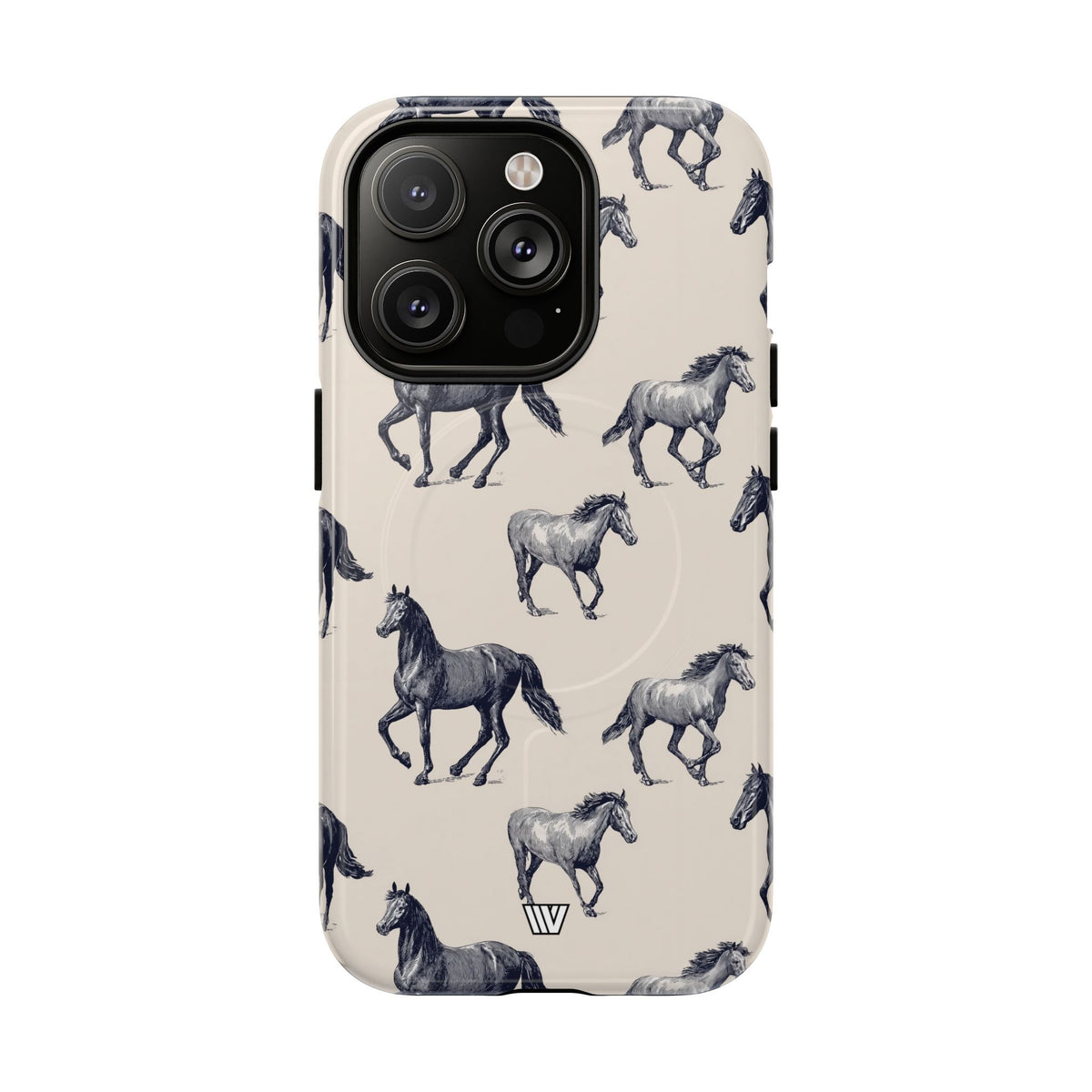 Horse Sketches MagSafe Tough iPhone Case – iPhone 14 Pro, Glossy