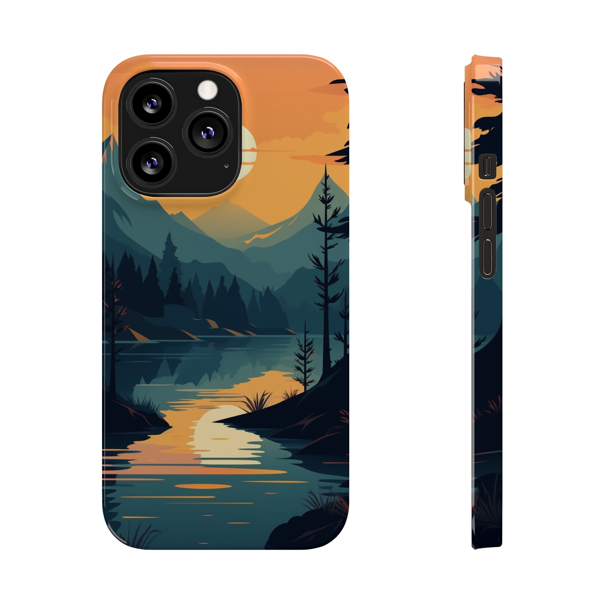 DEEP MOUNTAIN SUNSET | Slim iPhone Case - Trovvve