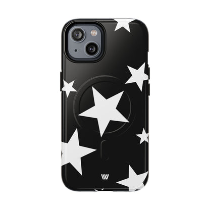 JET BLACK BOLD STARS | MagSafe Tough iPhone Case