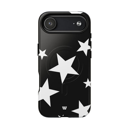 JET BLACK BOLD STARS | MagSafe Tough iPhone Case