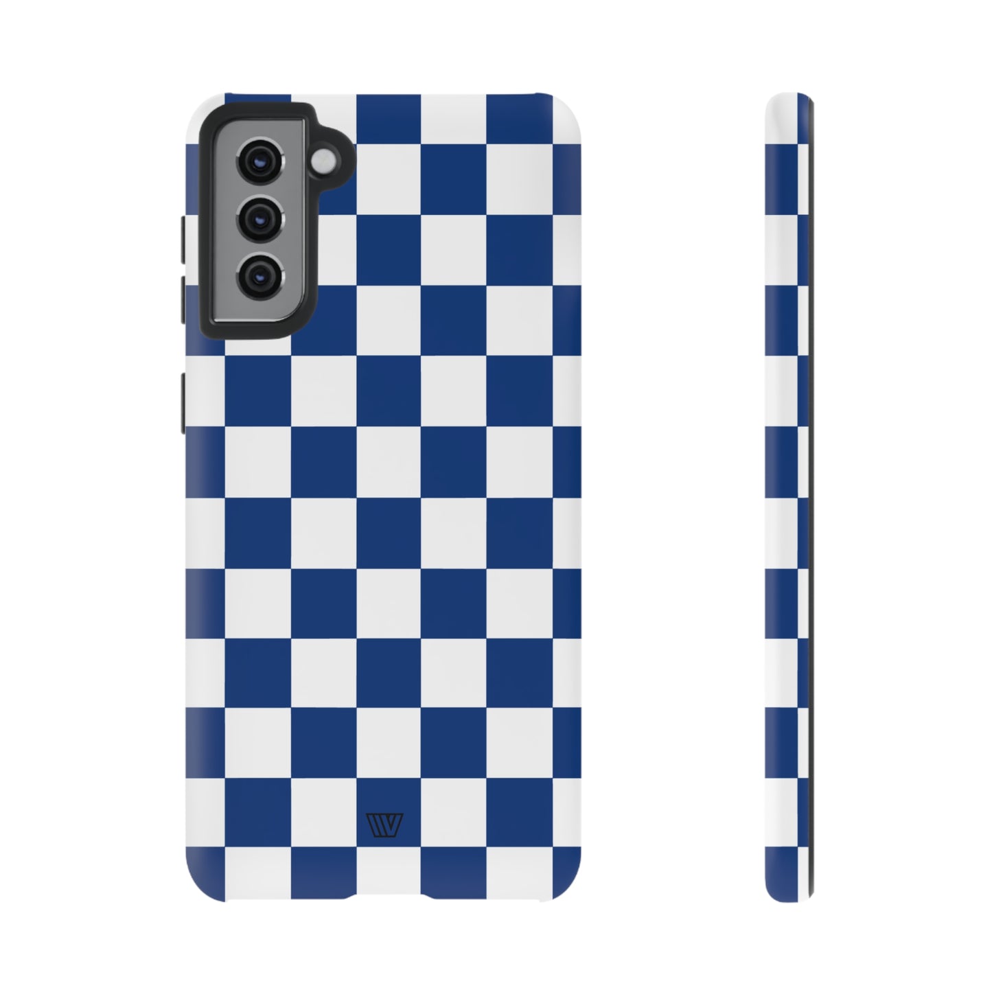 BLUE WHITE CHECKERBOARD | Tough Phone Case - Trovvve