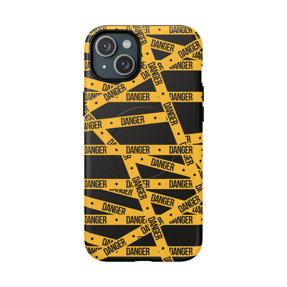 Danger Tape MagSafe Tough iPhone Case – iPhone 15 Plus, Matte