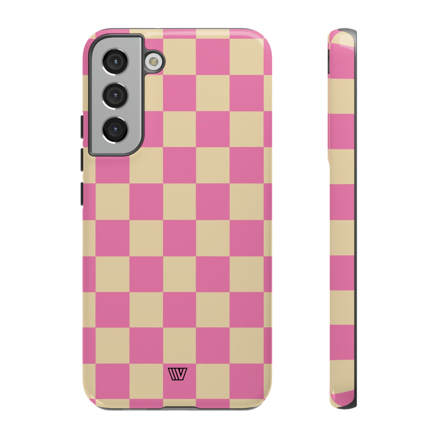 PINK TAN CHECKERBOARD | Tough Phone Case - Trovvve