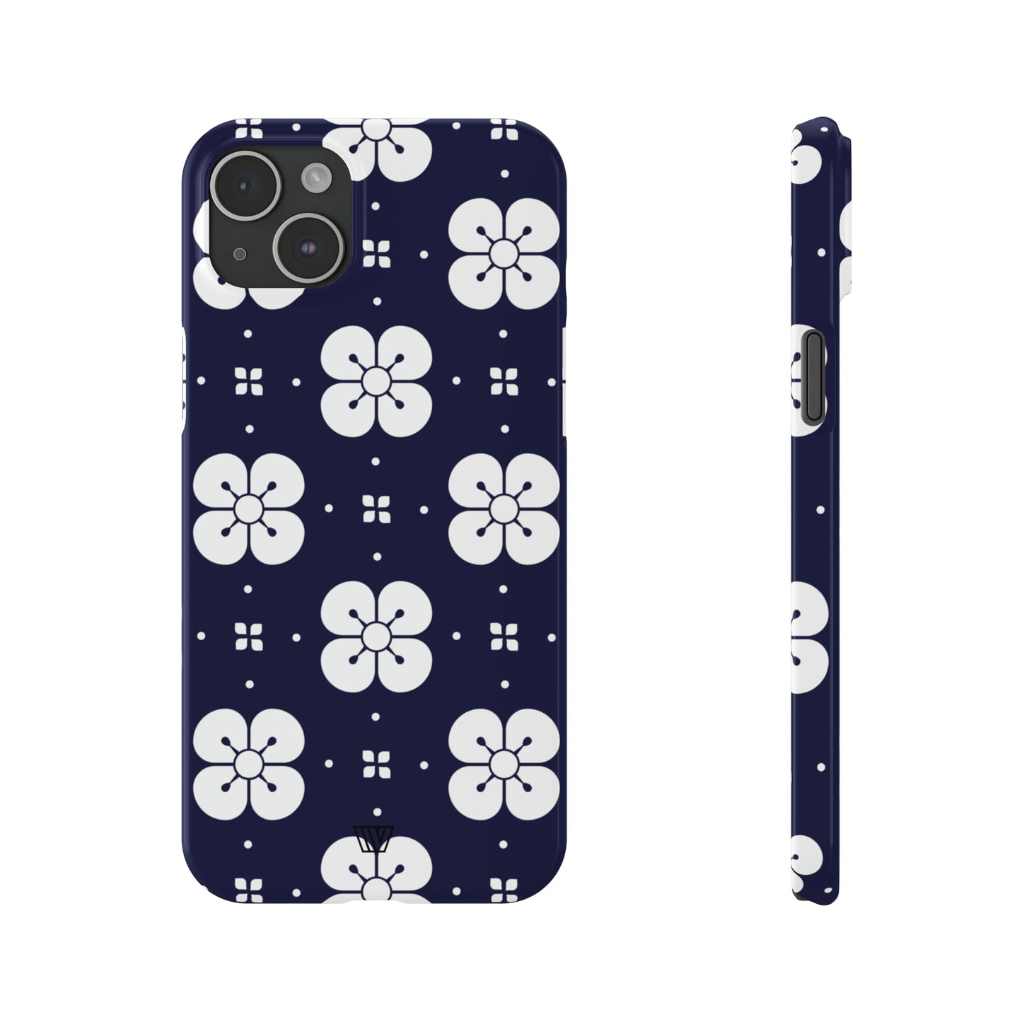 GEOMETRIC FLOWER BLUE | Slim iPhone Case - Trovvve