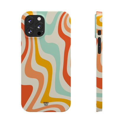 RETRO GROOVY SWIRLS | Slim iPhone Case - Trovvve