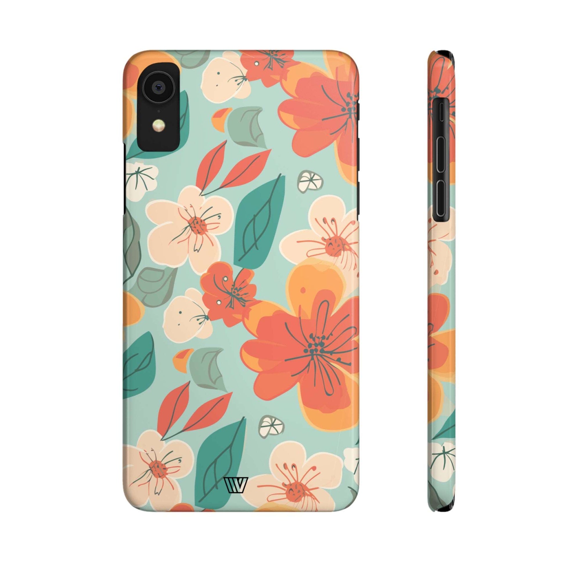 BLOOD ORANGE FLOWERS | Slim iPhone Case