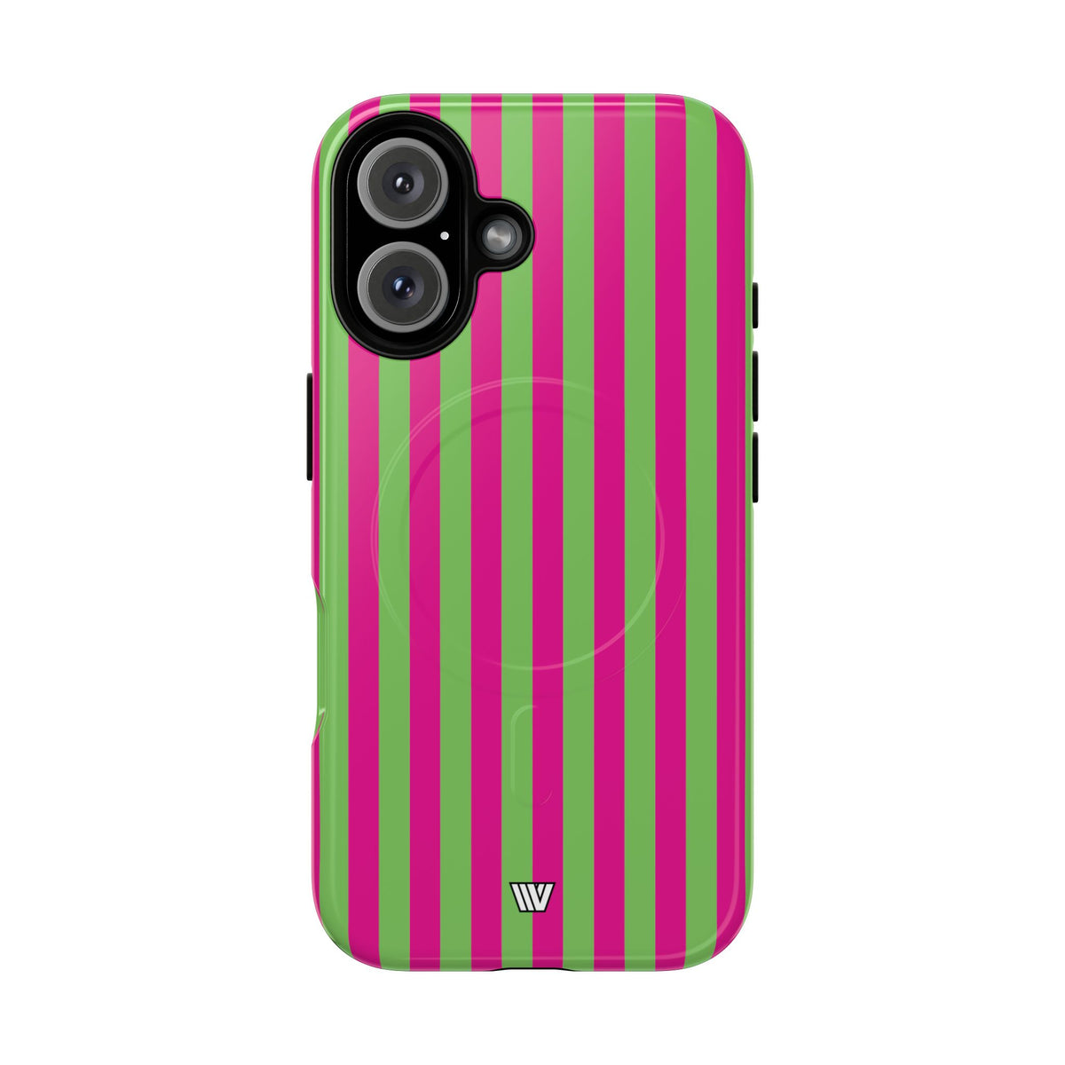 Watermelon Stripe MagSafe Tough iPhone Case – iPhone 16, Glossy