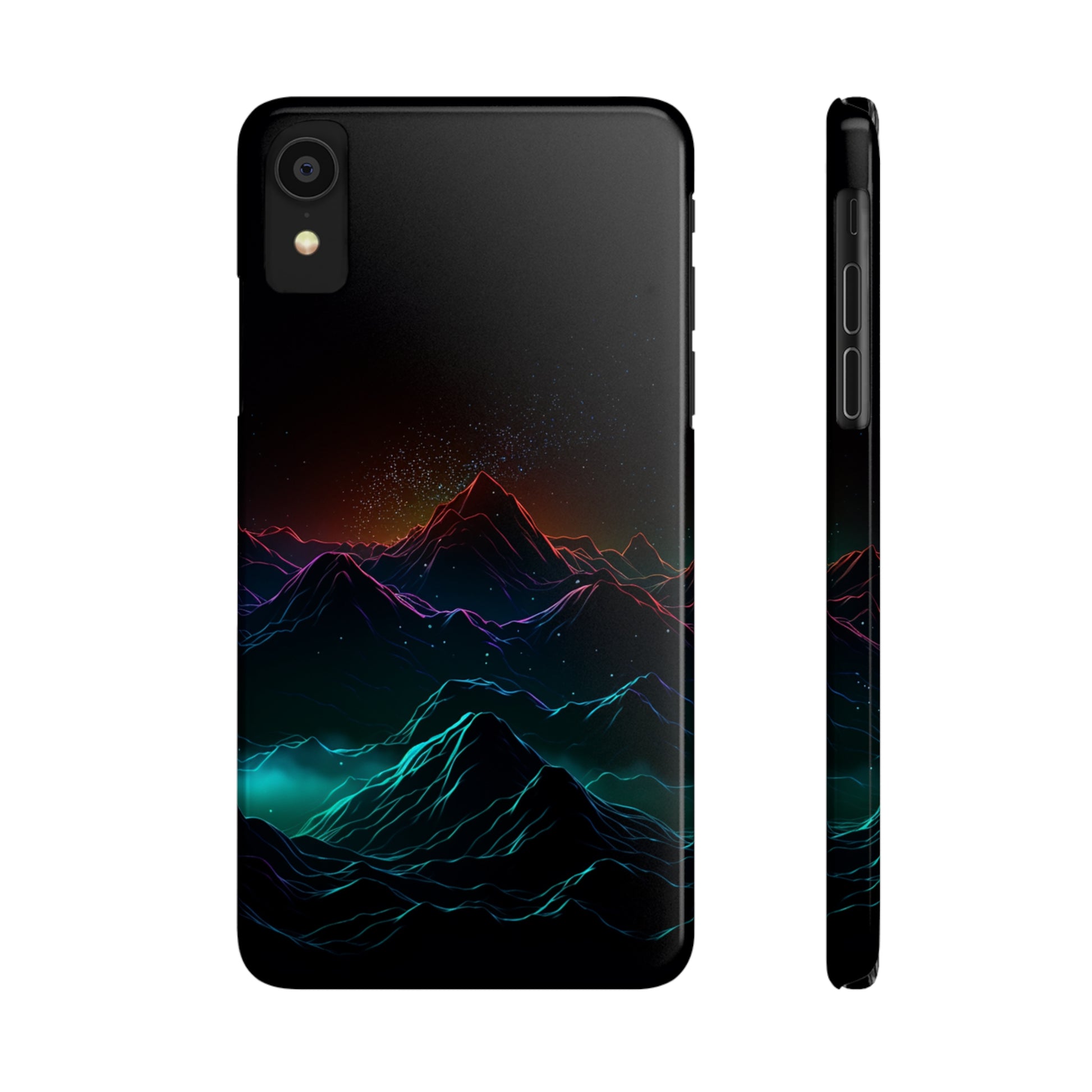 NEON MOUNTAINS | Slim iPhone Case - Trovvve