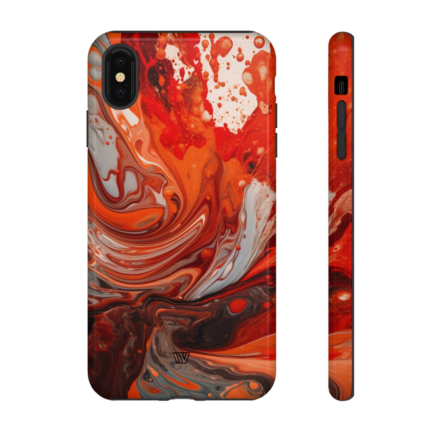 WHITE FIRE PAINT SWIRL | Tough Phone Case - Trovvve