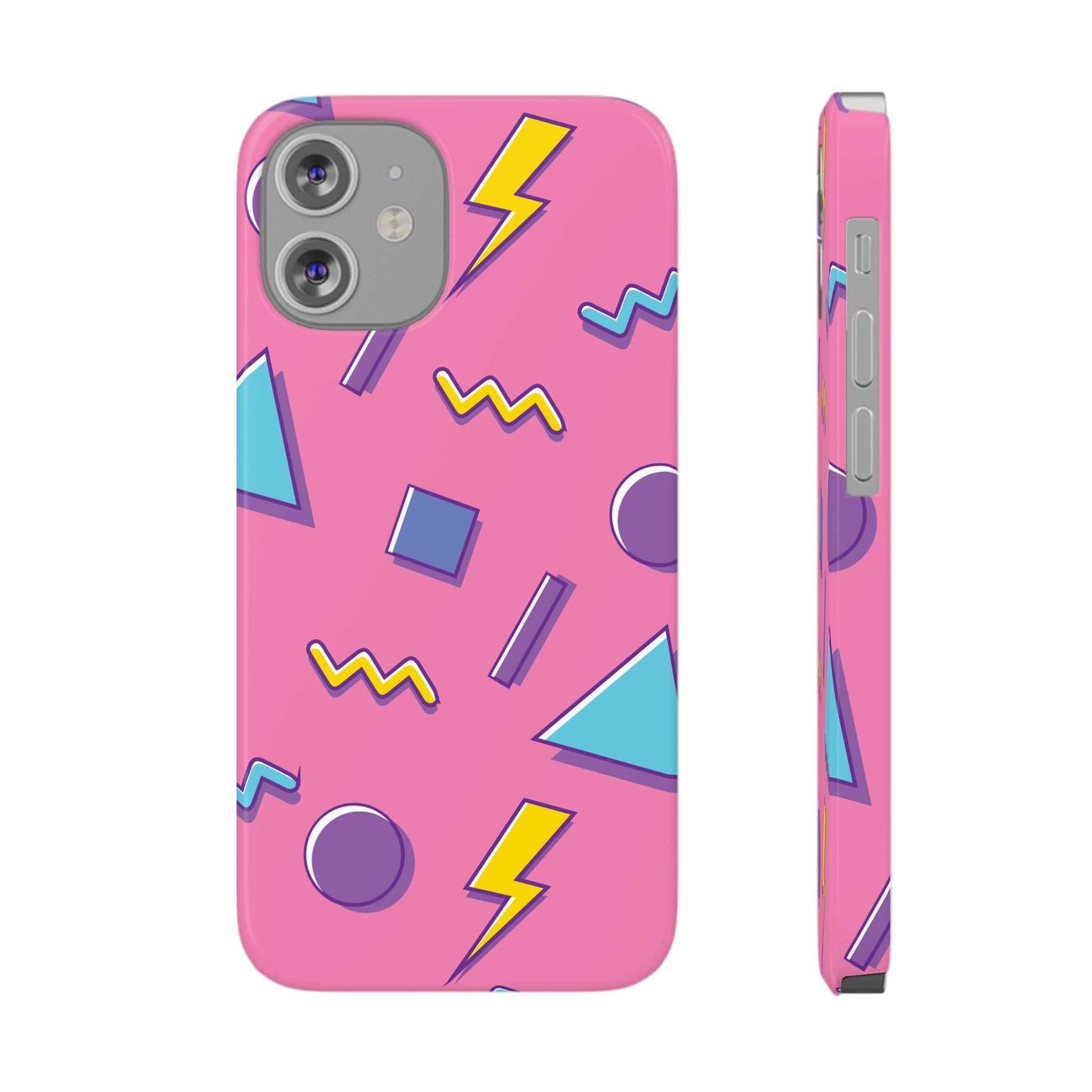 80 /90s PINK RETRO PATTERN | Slim iPhone Case - Trovvve