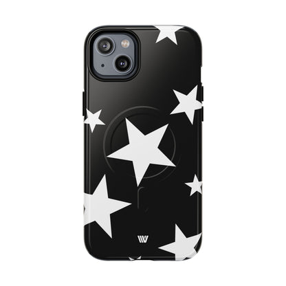 JET BLACK BOLD STARS | MagSafe Tough iPhone Case