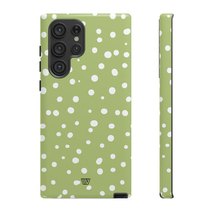 PALE OLIVE DOTS | Tough Phone Case - Trovvve