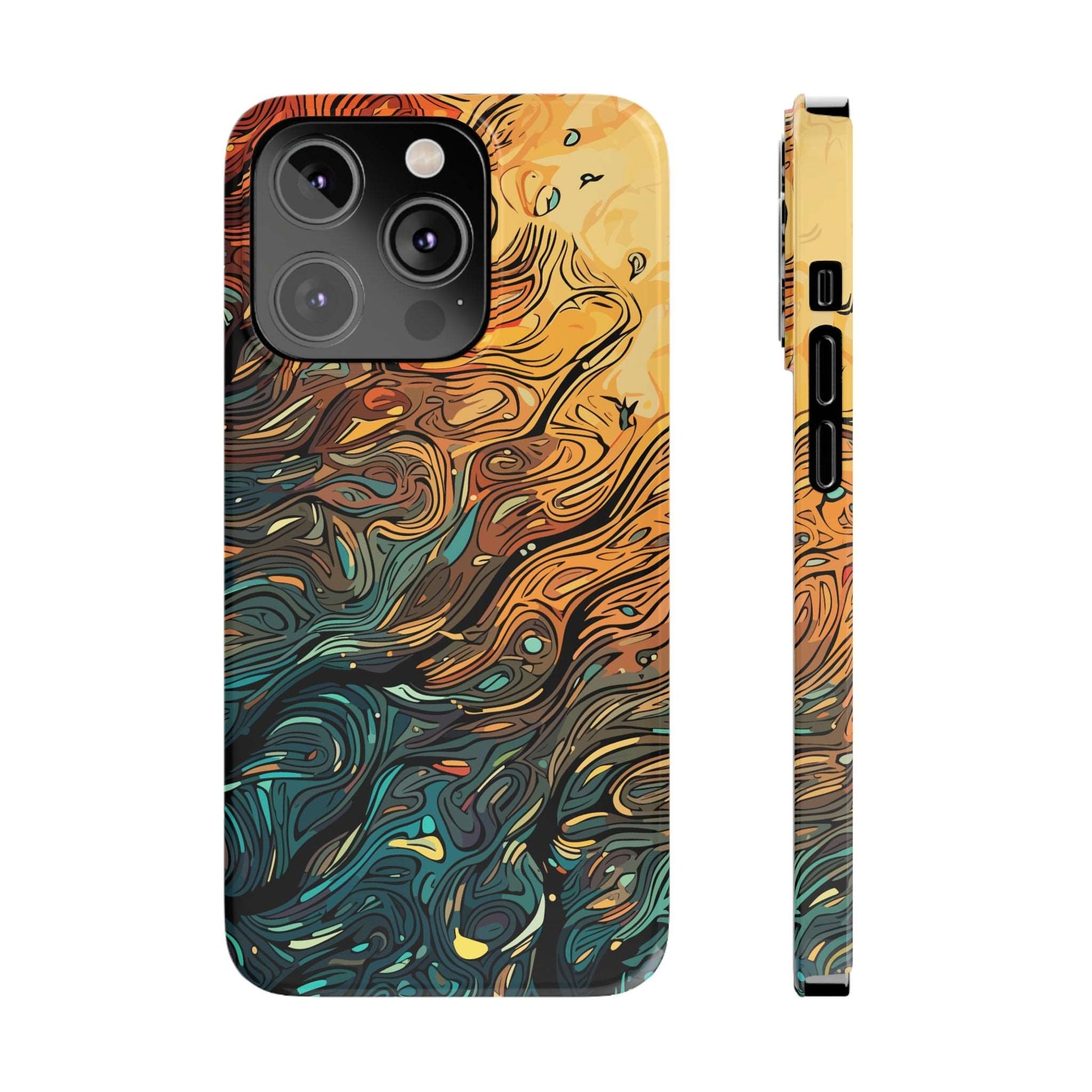 ABSTRACT FIRE SWIRL | Slim iPhone Case