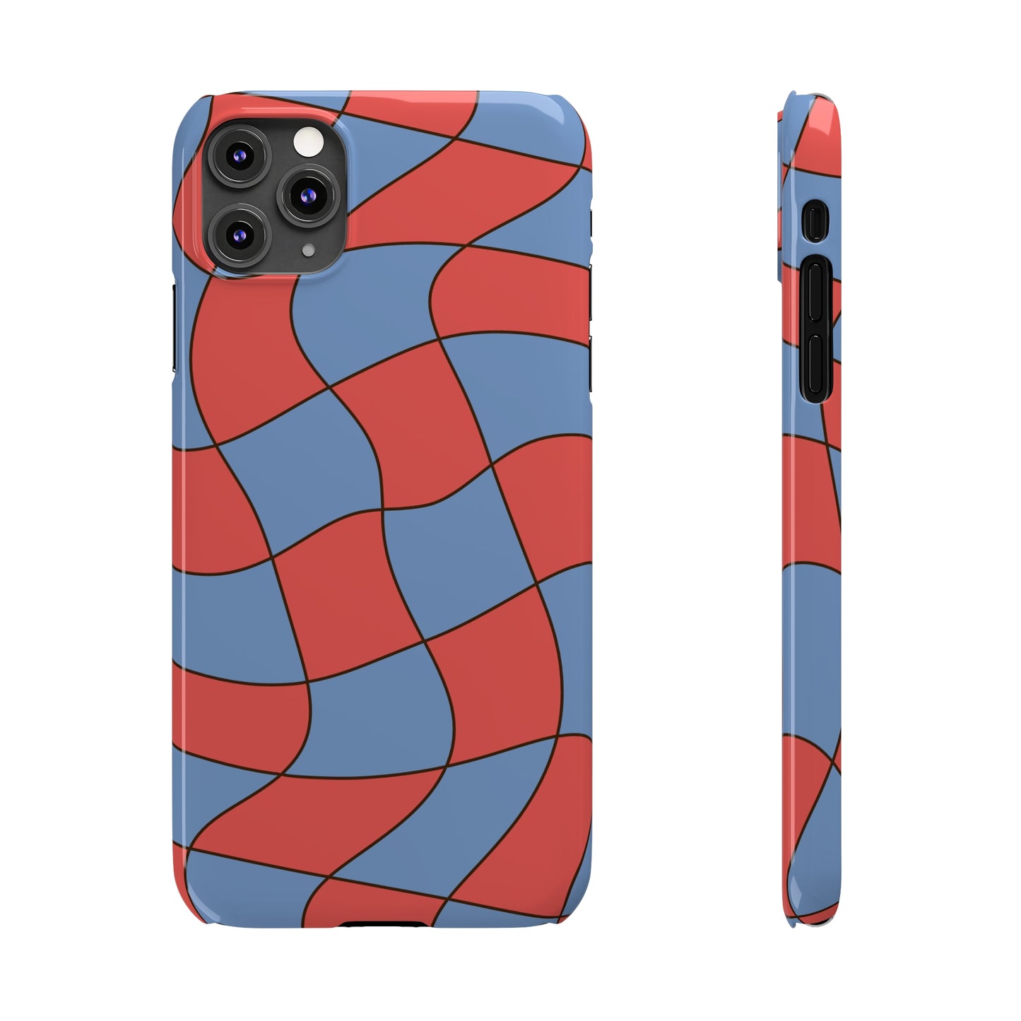 RETRO WAVY CHECKERBOARD  | Slim iPhone Case - Trovvve