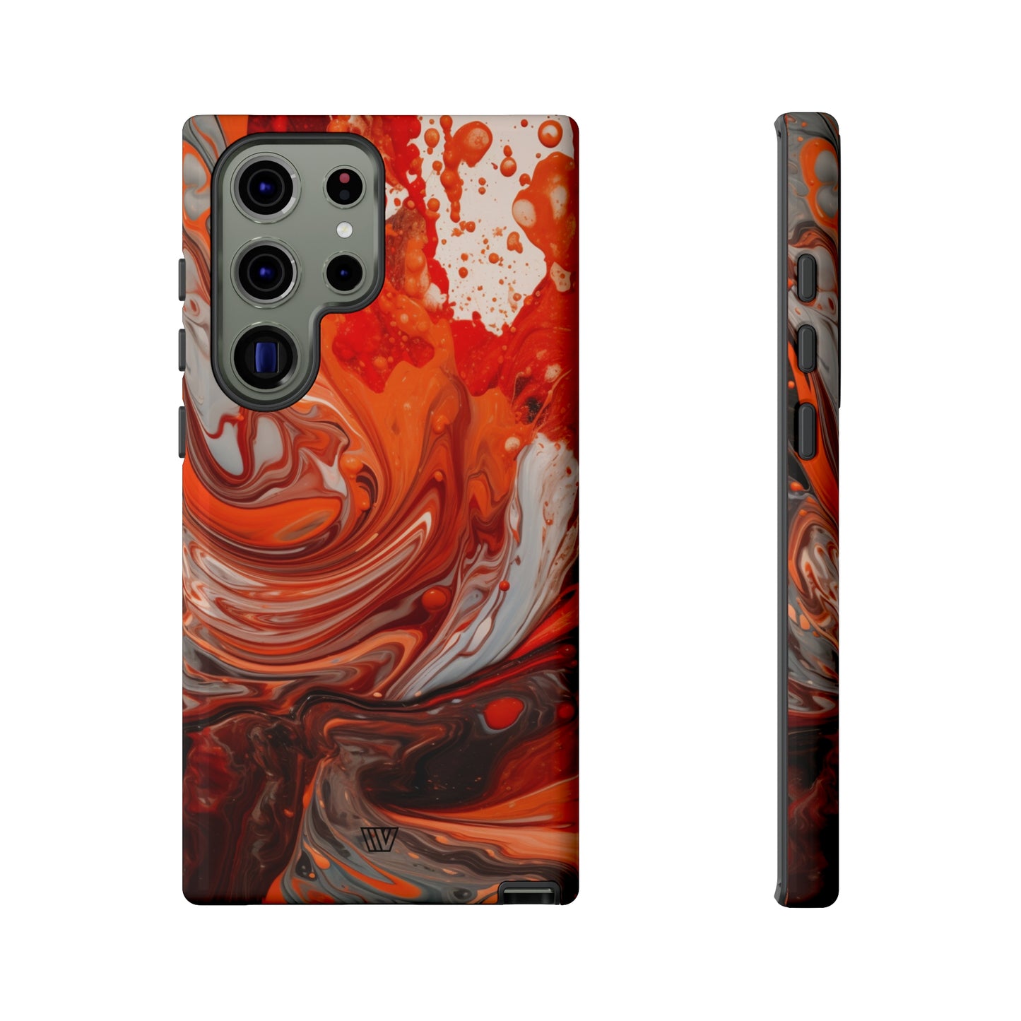 WHITE FIRE PAINT SWIRL | Tough Phone Case - Trovvve