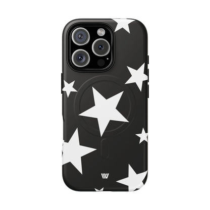 JET BLACK BOLD STARS | MagSafe Tough iPhone Case