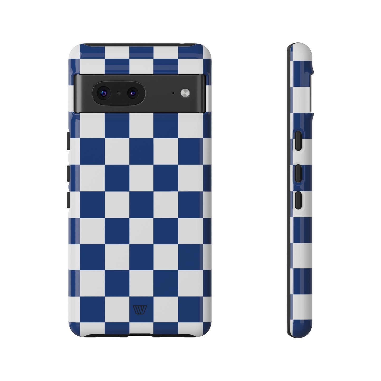 BLUE WHITE CHECKERBOARD | Tough Phone Case - Trovvve