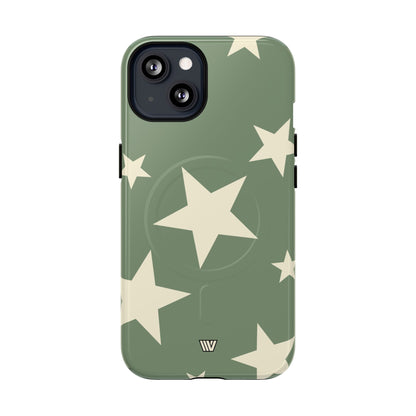SAGE BOLD STARS | MagSafe Tough iPhone Case