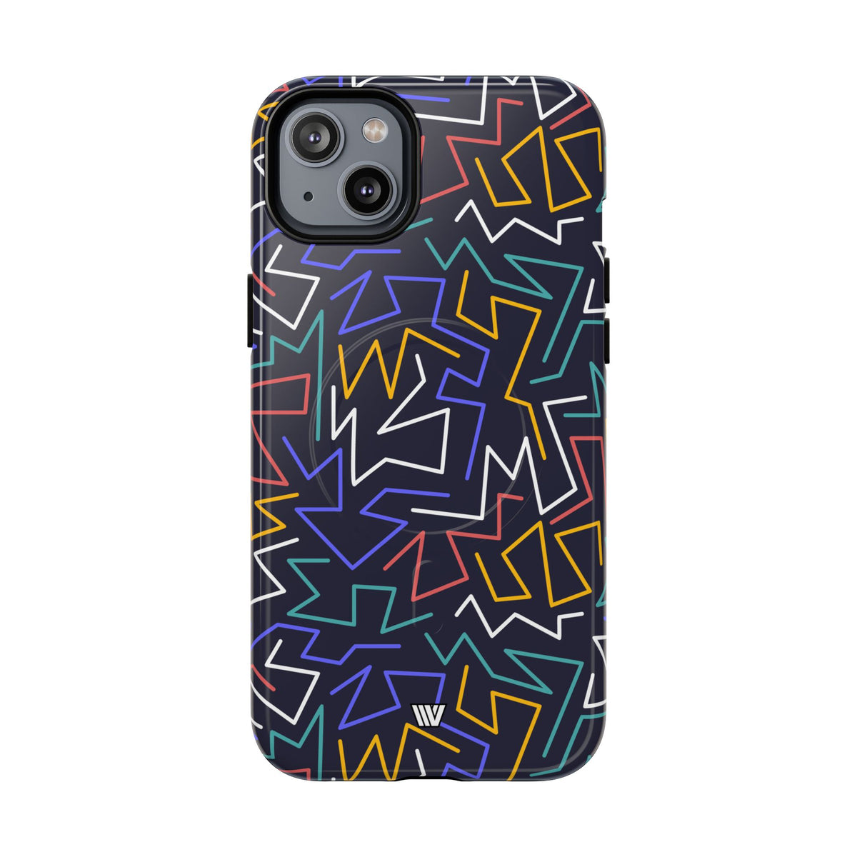 Zigzag Night MagSafe Tough iPhone Case – iPhone 14 Plus, Glossy