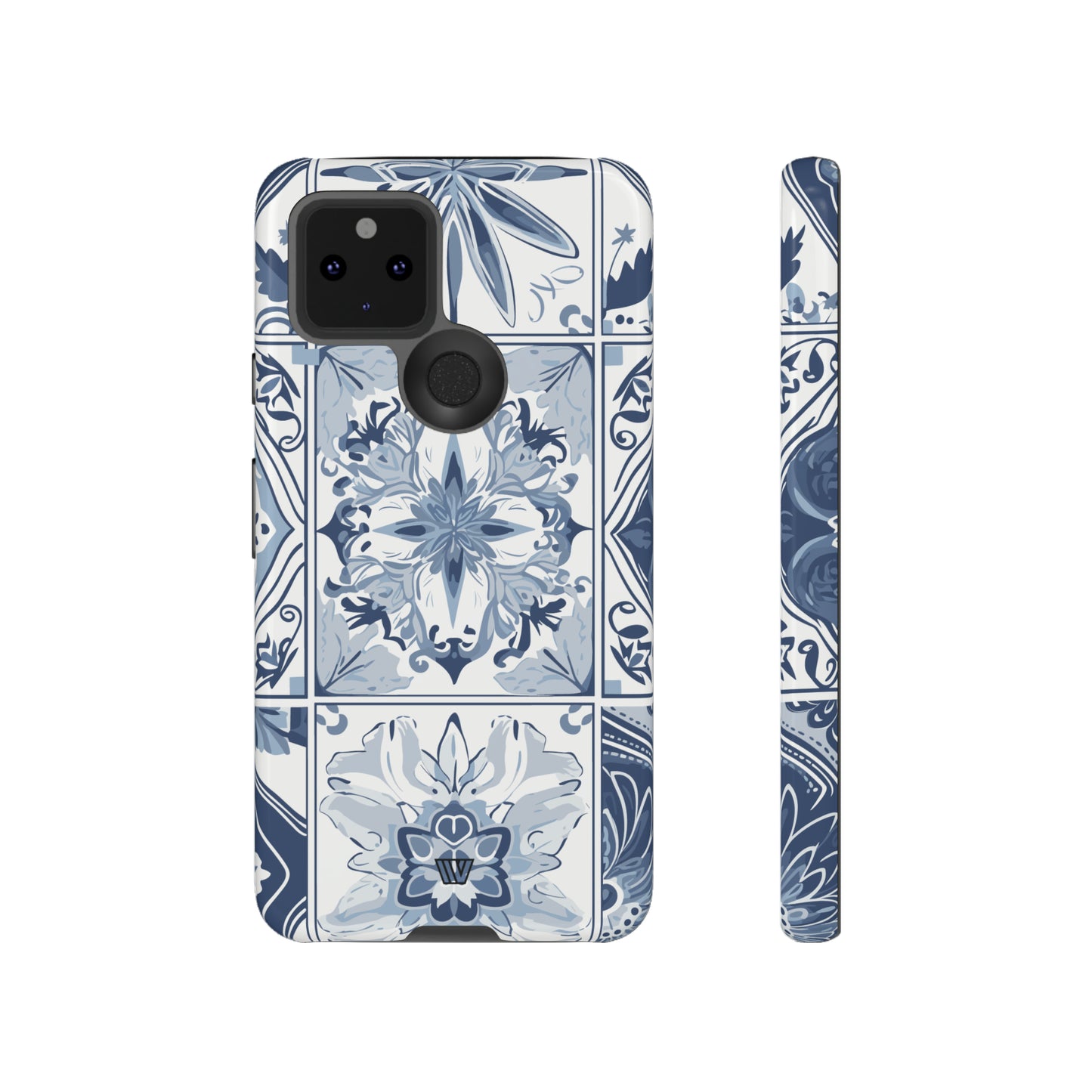 BLUE WHITE TILE | Tough Phone Case - Trovvve