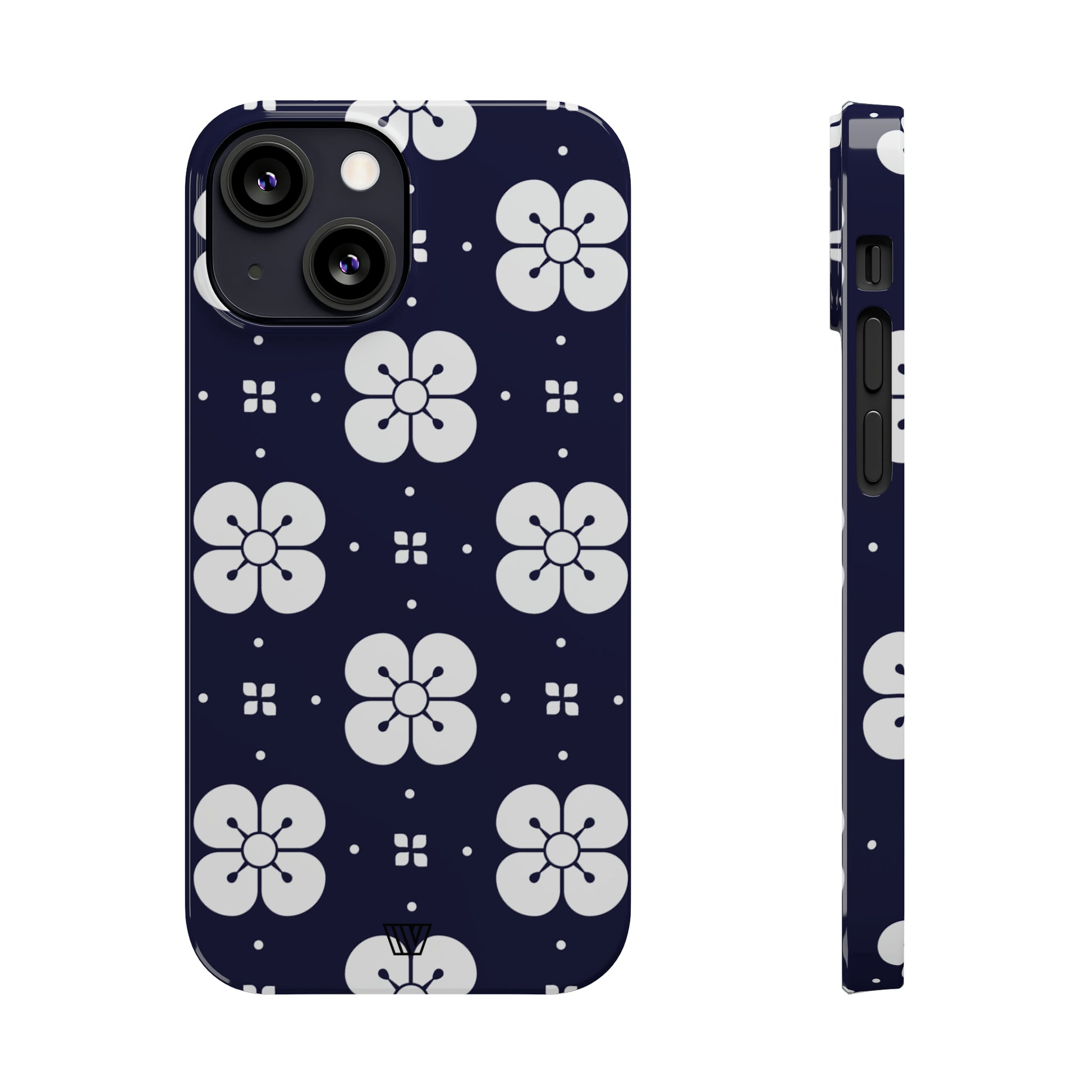 GEOMETRIC FLOWER BLUE | Slim iPhone Case - Trovvve