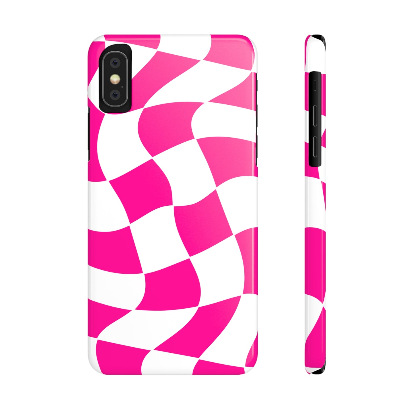 HOT PINK WAVY  | Slim iPhone Case - Trovvve