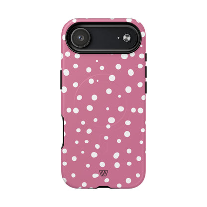 BLUSH RED DOTS | MagSafe Tough iPhone Case