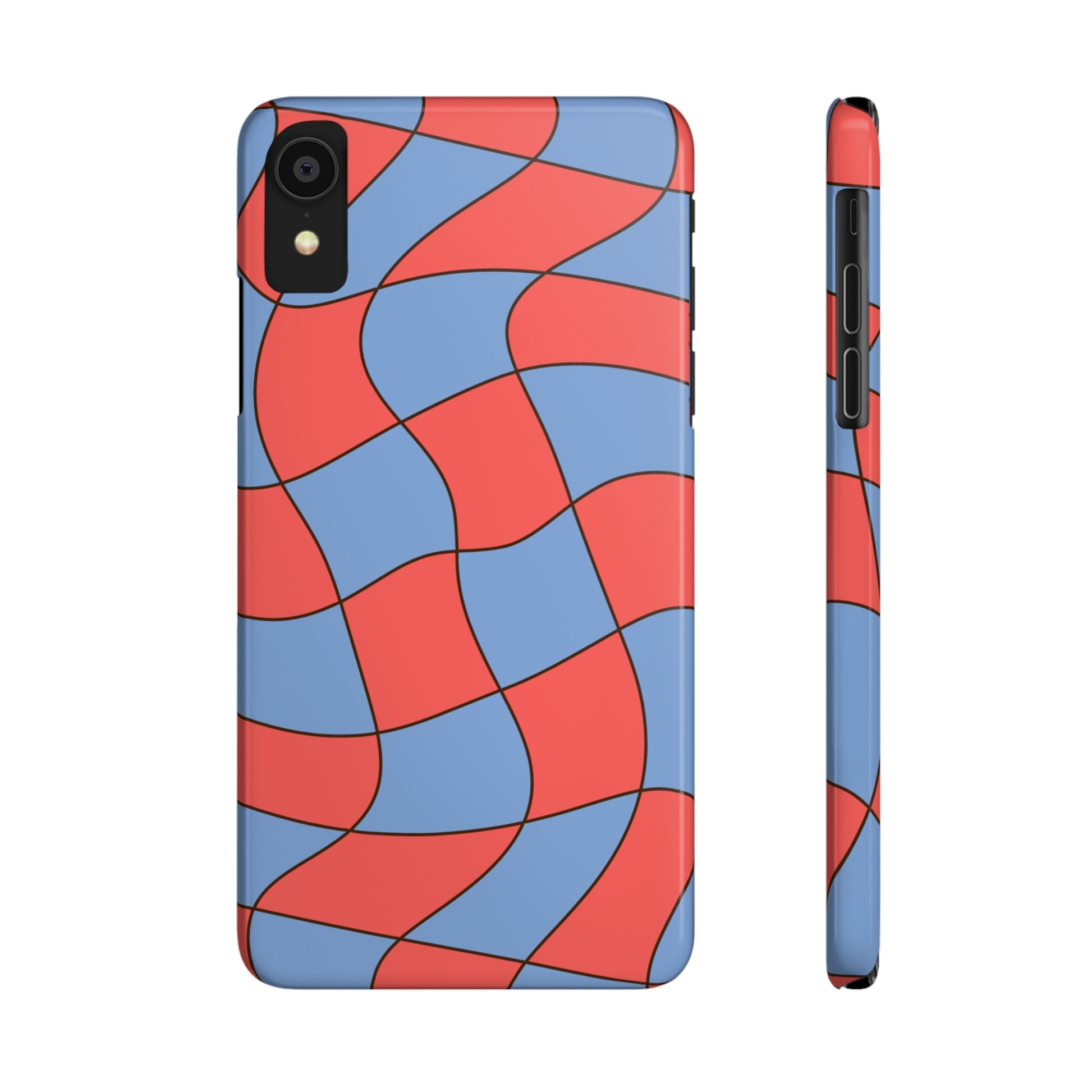 RETRO WAVY CHECKERBOARD  | Slim iPhone Case - Trovvve