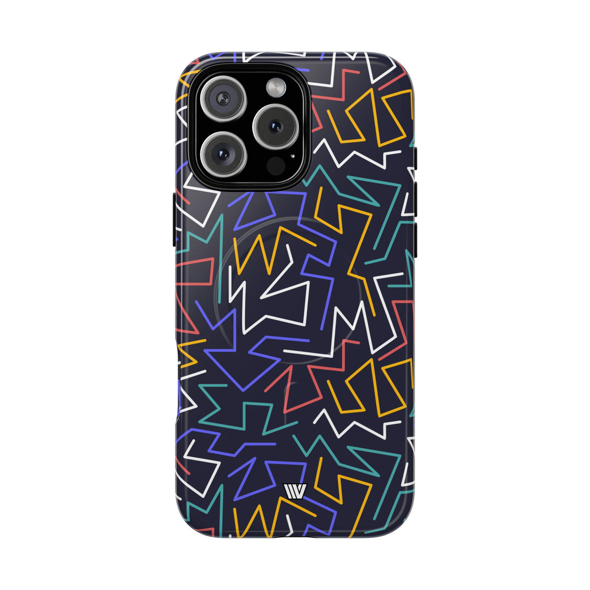 Zigzag Night MagSafe Tough iPhone Case – iPhone 16 Pro Max, Glossy