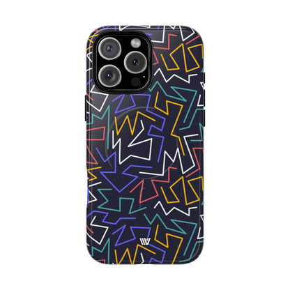 Zigzag Night MagSafe Tough iPhone Case – iPhone 16 Pro Max, Glossy