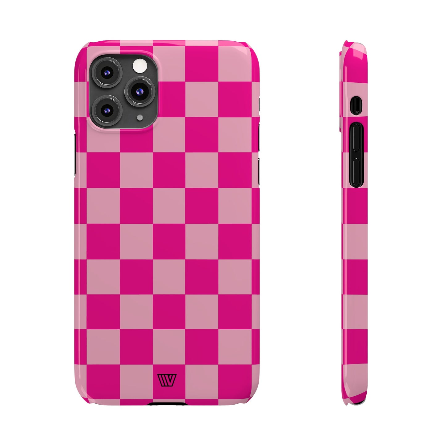 HOT PINK CHECKERBOARD | Slim iPhone Case