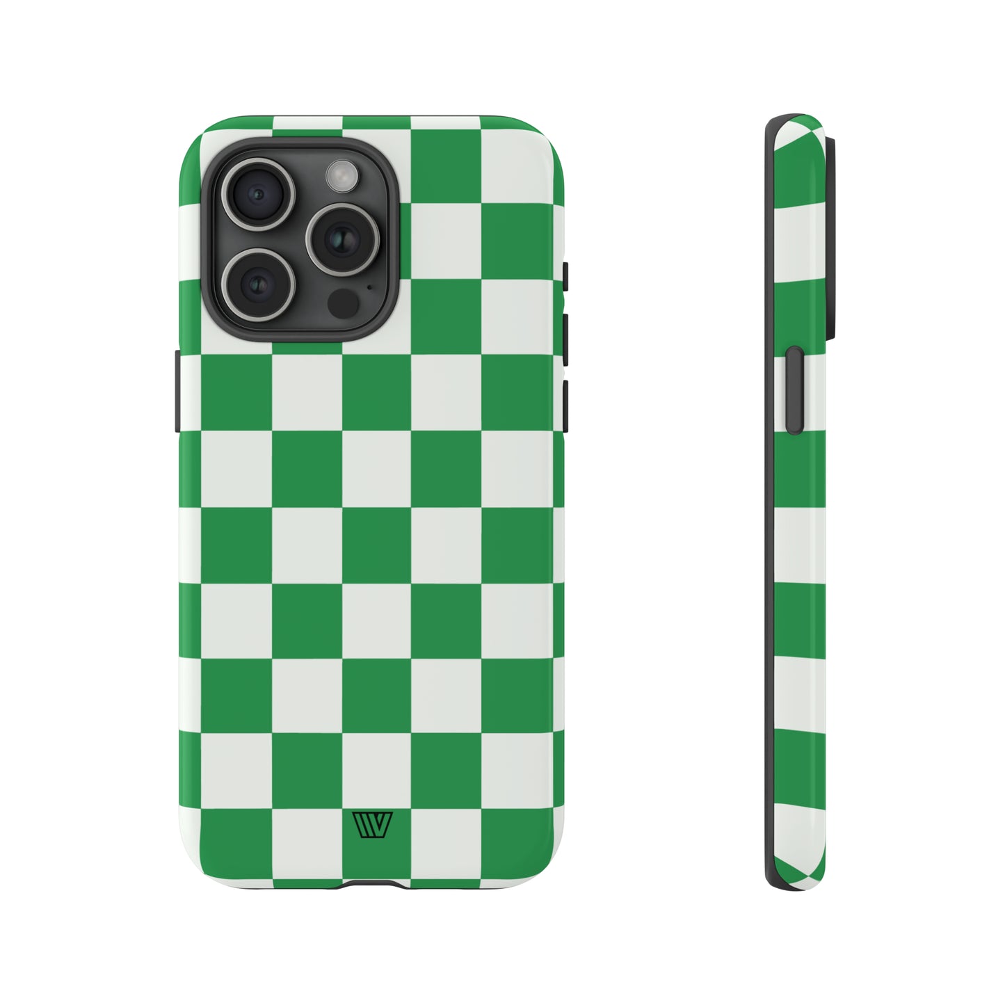 GREEN WHITE CHECKERBOARD | Tough Phone Case - Trovvve