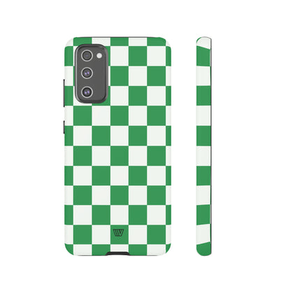 GREEN WHITE CHECKERBOARD | Tough Phone Case - Trovvve