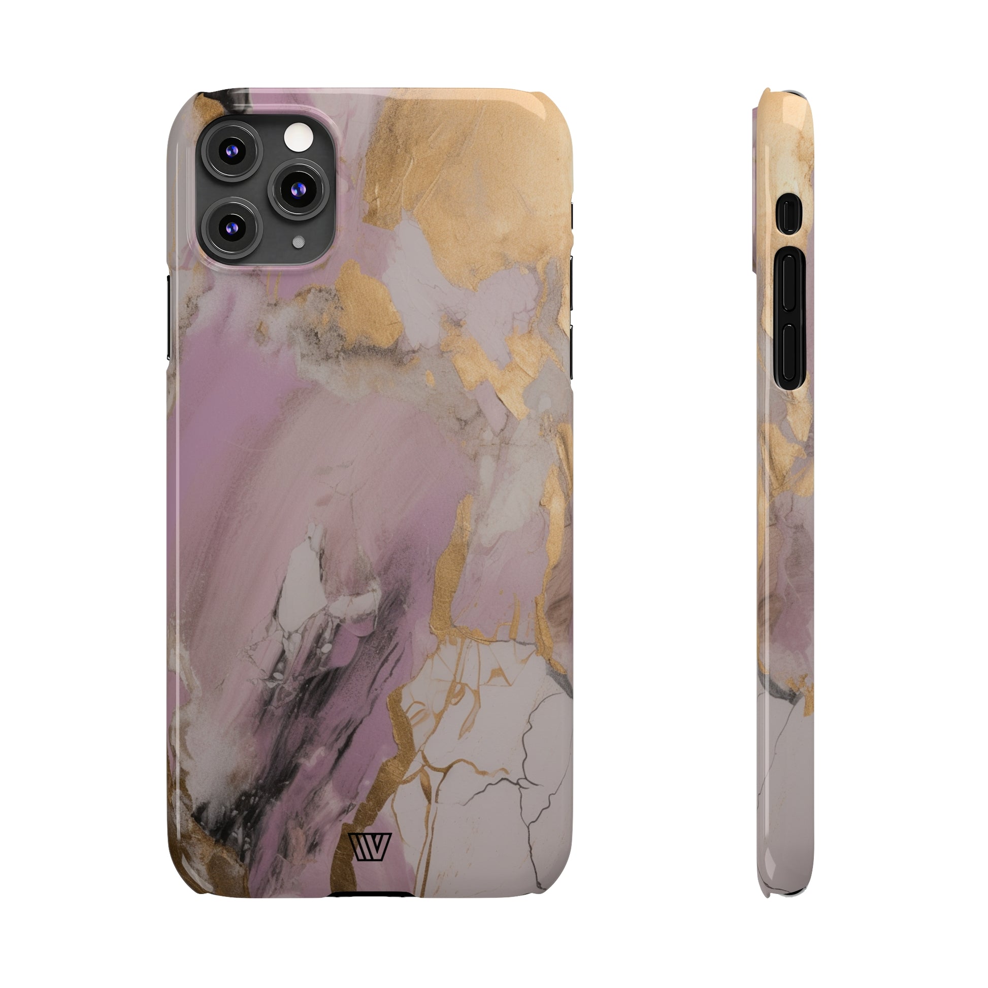 GOLD PINK ABSTRACT PAINTING | Slim iPhone Case - Trovvve