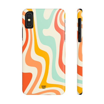 RETRO GROOVY SWIRLS | Slim iPhone Case - Trovvve