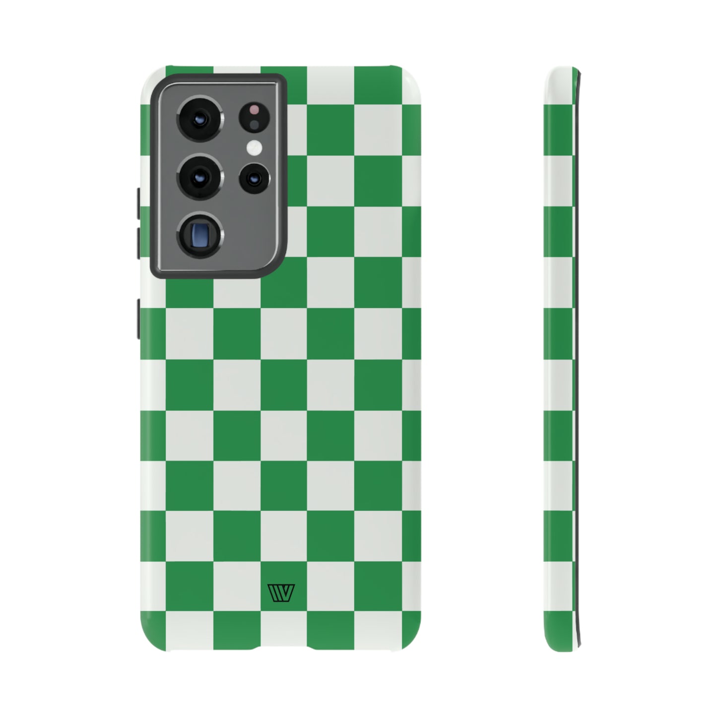 GREEN WHITE CHECKERBOARD | Tough Phone Case - Trovvve