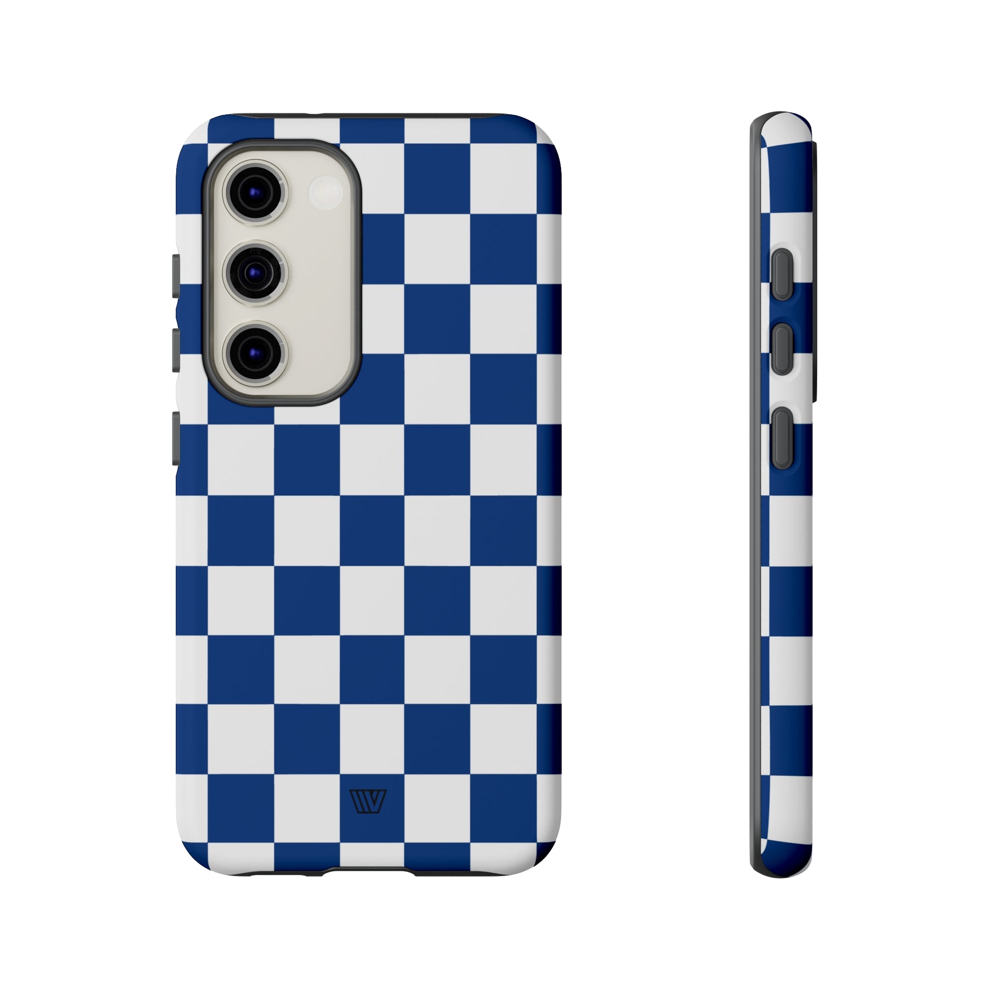 BLUE WHITE CHECKERBOARD | Tough Phone Case - Trovvve