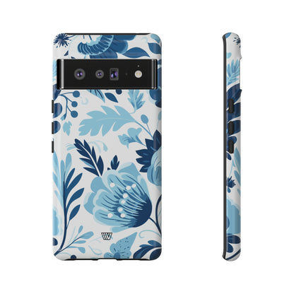 BLUE WHITE FLOWERS | Tough Phone Case - Trovvve