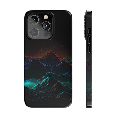 NEON MOUNTAINS | Slim iPhone Case - Trovvve