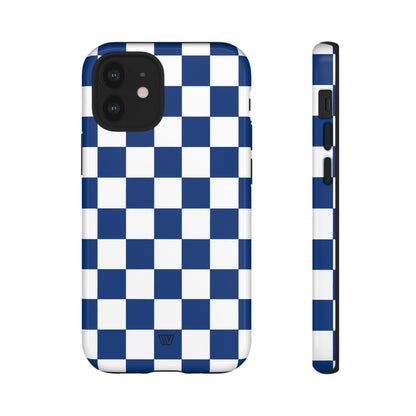 BLUE WHITE CHECKERBOARD | Tough Phone Case - Trovvve