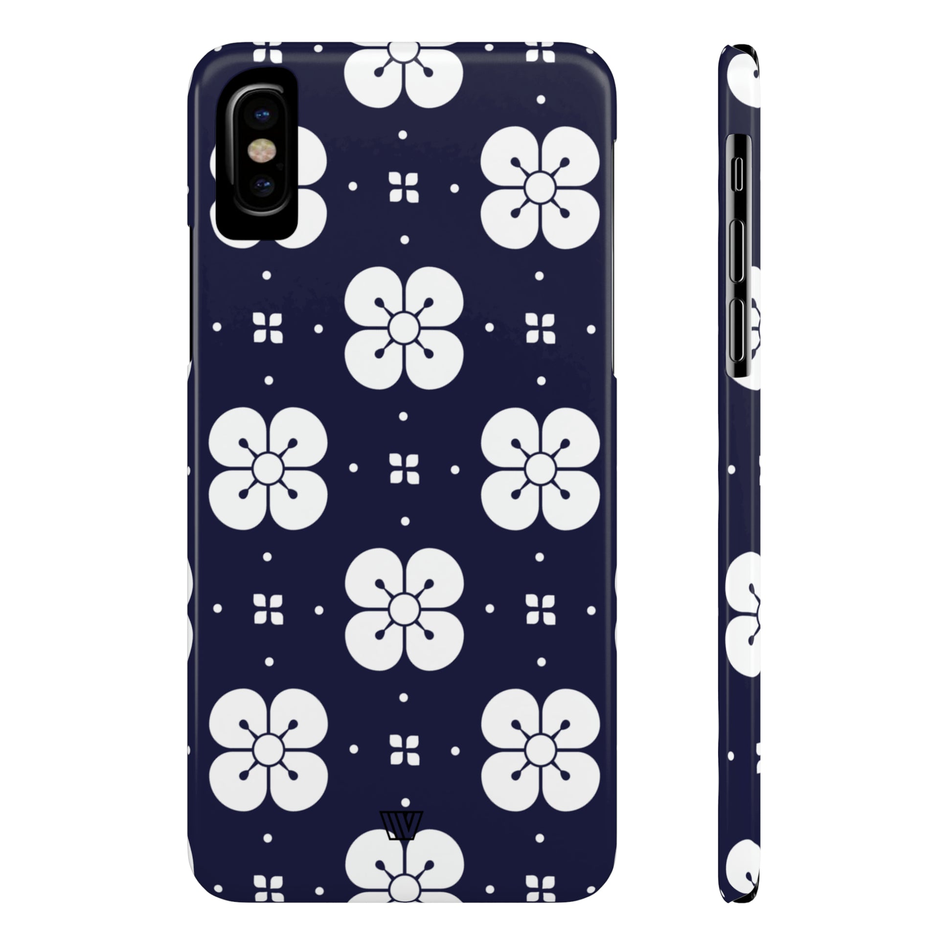 GEOMETRIC FLOWER BLUE | Slim iPhone Case - Trovvve