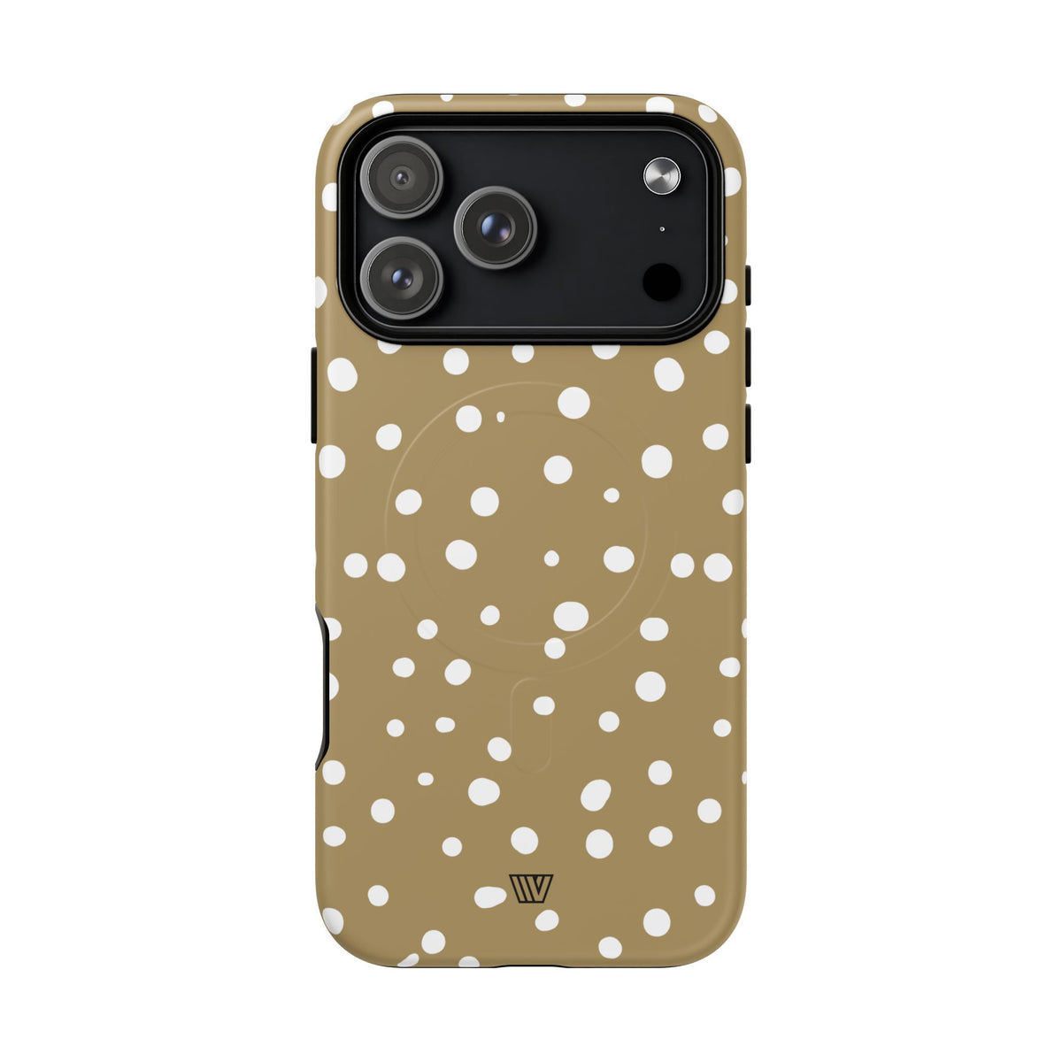 Dark Beige Dots MagSafe Tough iPhone Case – iPhone 17 Pro Max, Matte