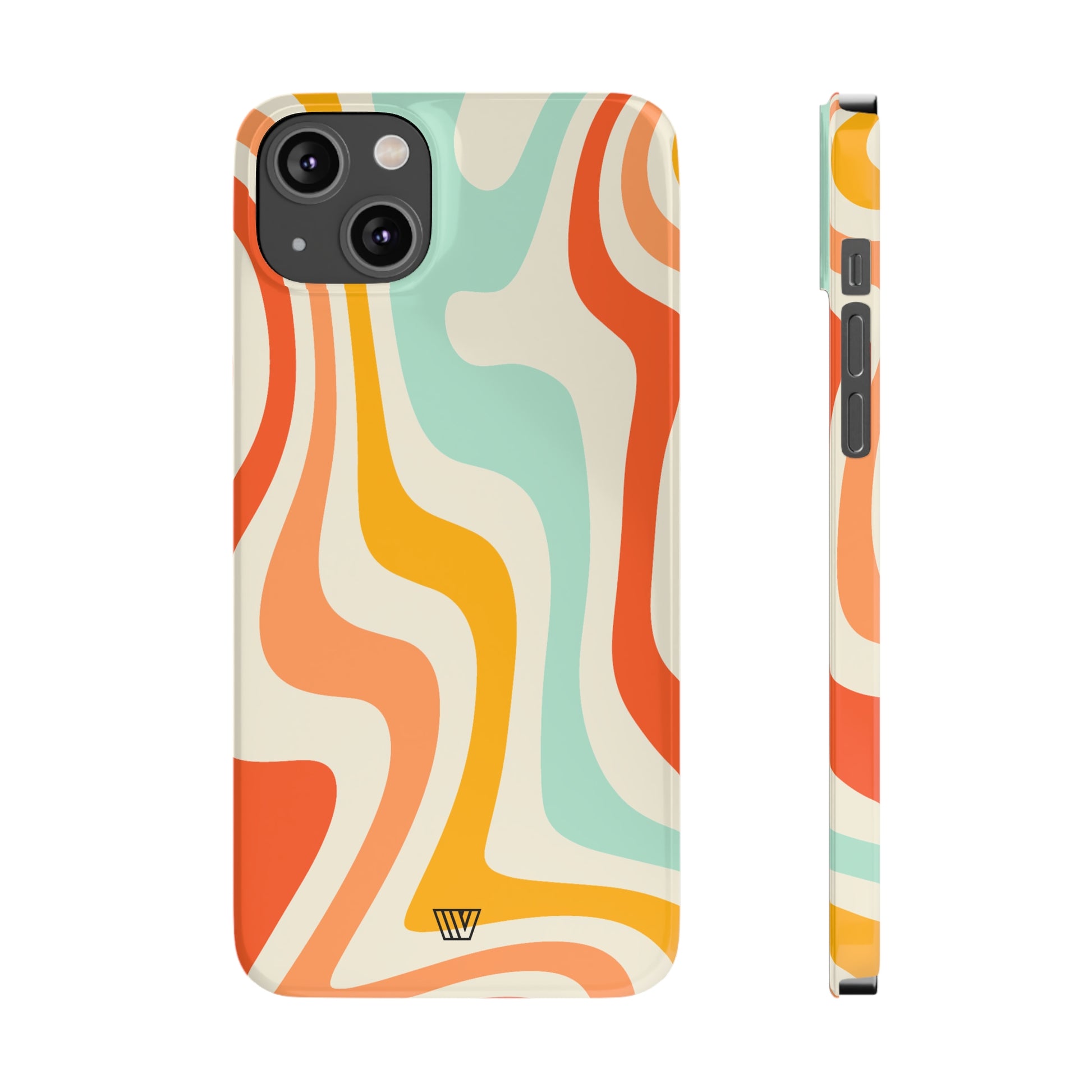 RETRO GROOVY SWIRLS | Slim iPhone Case - Trovvve