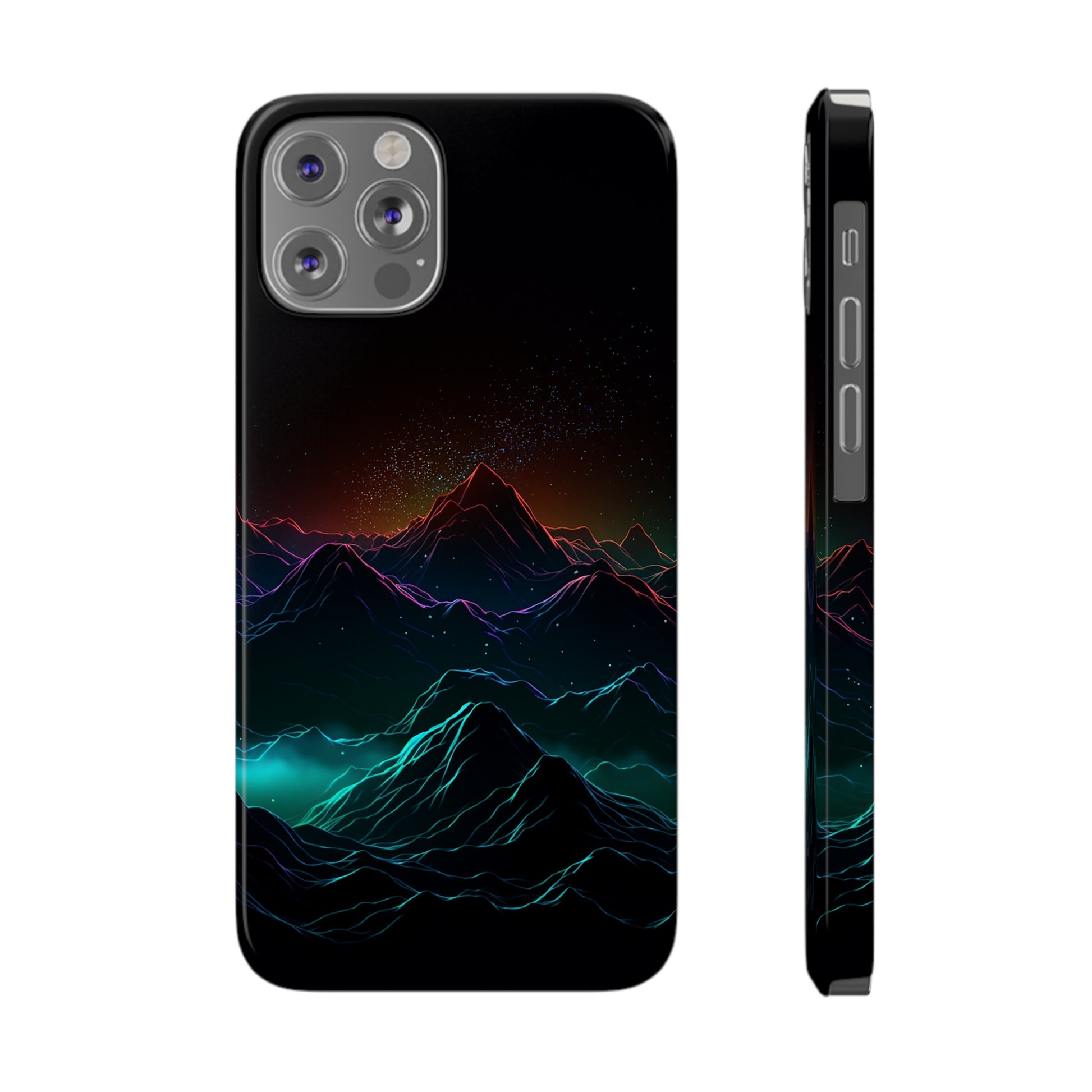 NEON MOUNTAINS | Slim iPhone Case - Trovvve