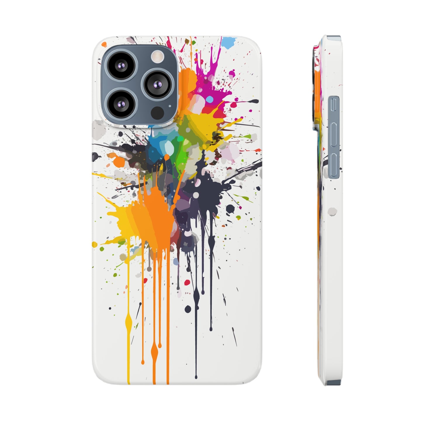 PAINT SPLATTER WHITE | Slim iPhone Case - Trovvve